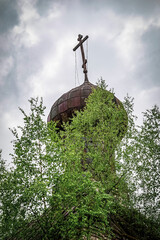Obraz premium the dome of the old Orthodox church