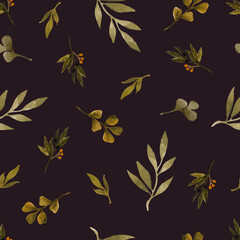 Colorful seamless pattern watercolor sloths in trendy style. Vintage illustration for fabric design.