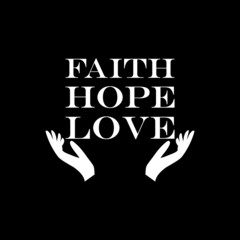 Faith, Hope, Love icon isolated on dark background