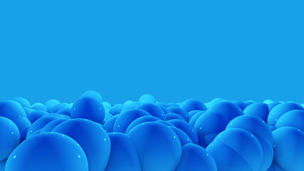 3d illustration. A beautiful blue abstract background making with balls.