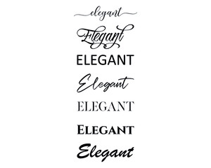 elegant in the creative and unique  with diffrent lettering style	