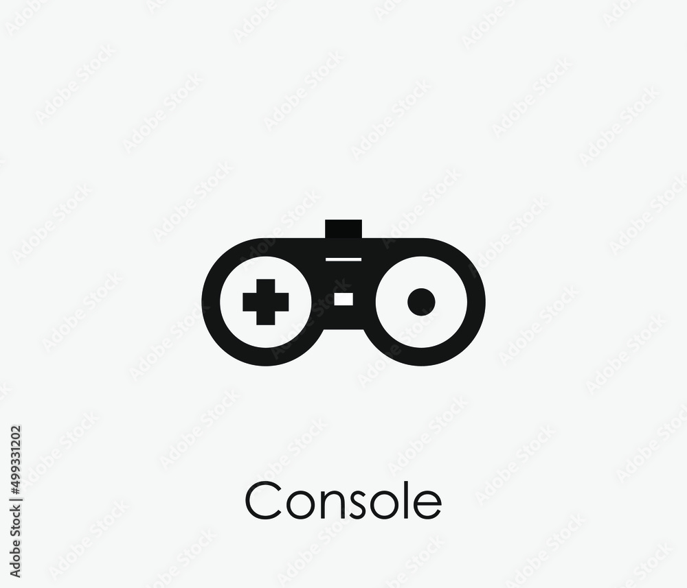 Poster game console vector icon. editable stroke. symbol in line art style for design, presentation, websit