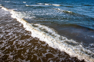 summer time on the baltic cold sea in sunny weather