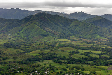Fototapeta na wymiar Рanoramic landscape of Dominican Republic. Montaña Redonda Miches.