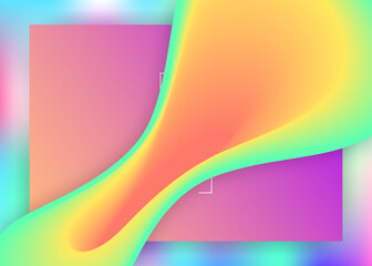 Liquid fluid with dynamic elements and shapes. Landing page.