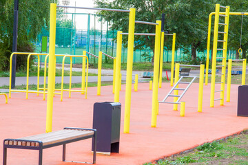 urban playground for sports health, healthy body, outdoor training, sports for all ages