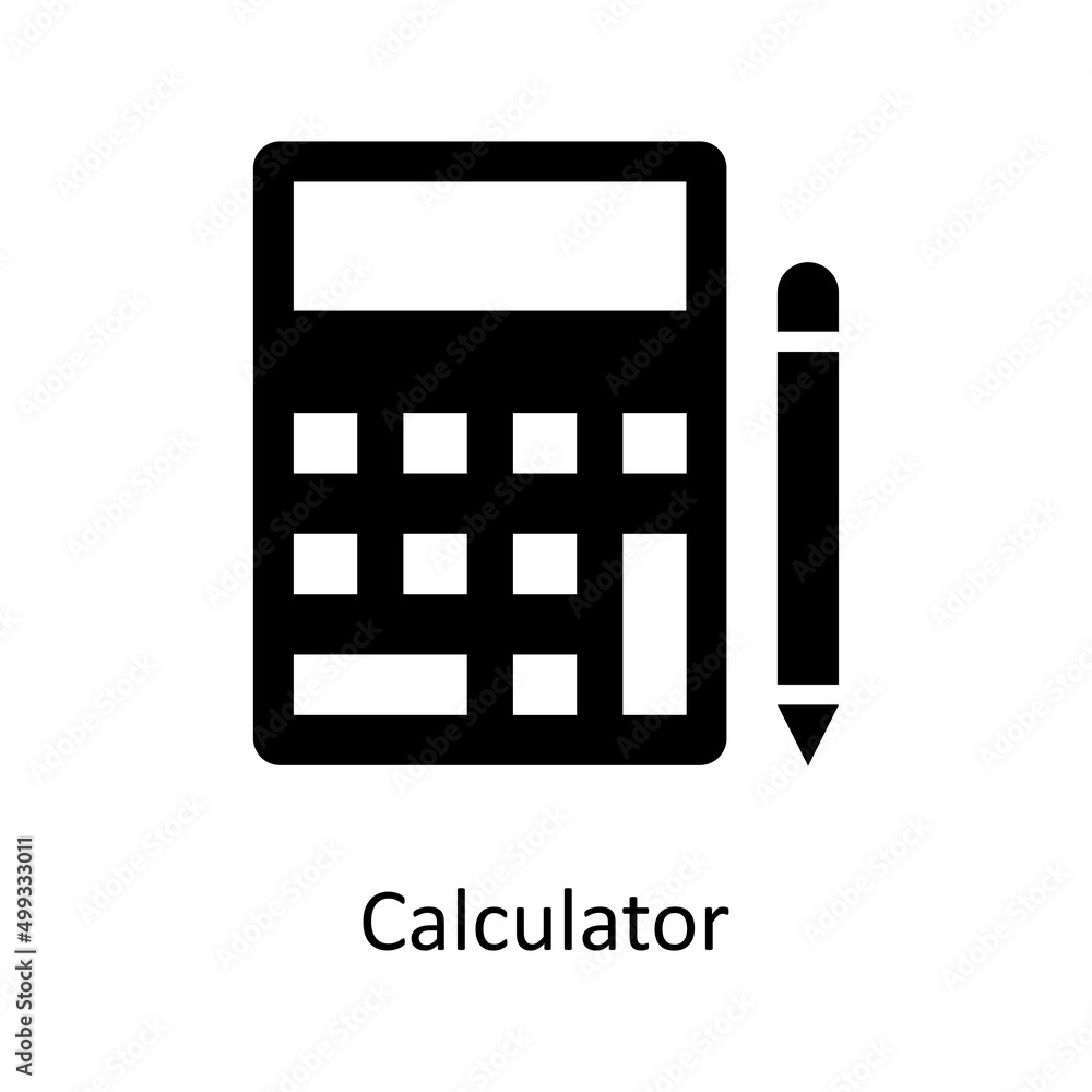 Poster calculator vector solid icons for your digital or print projects.