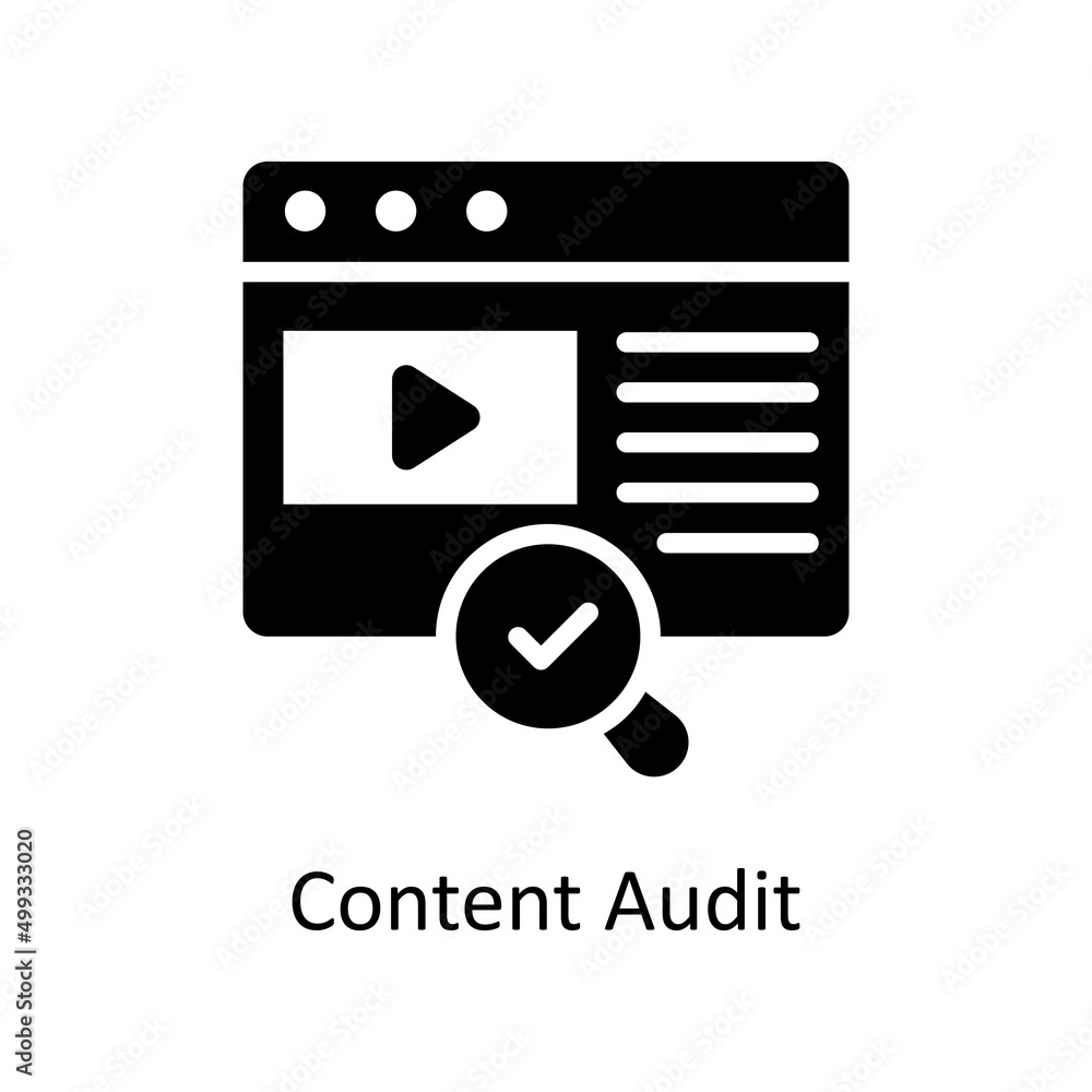 Poster content audit vector solid icons for your digital or print projects.
