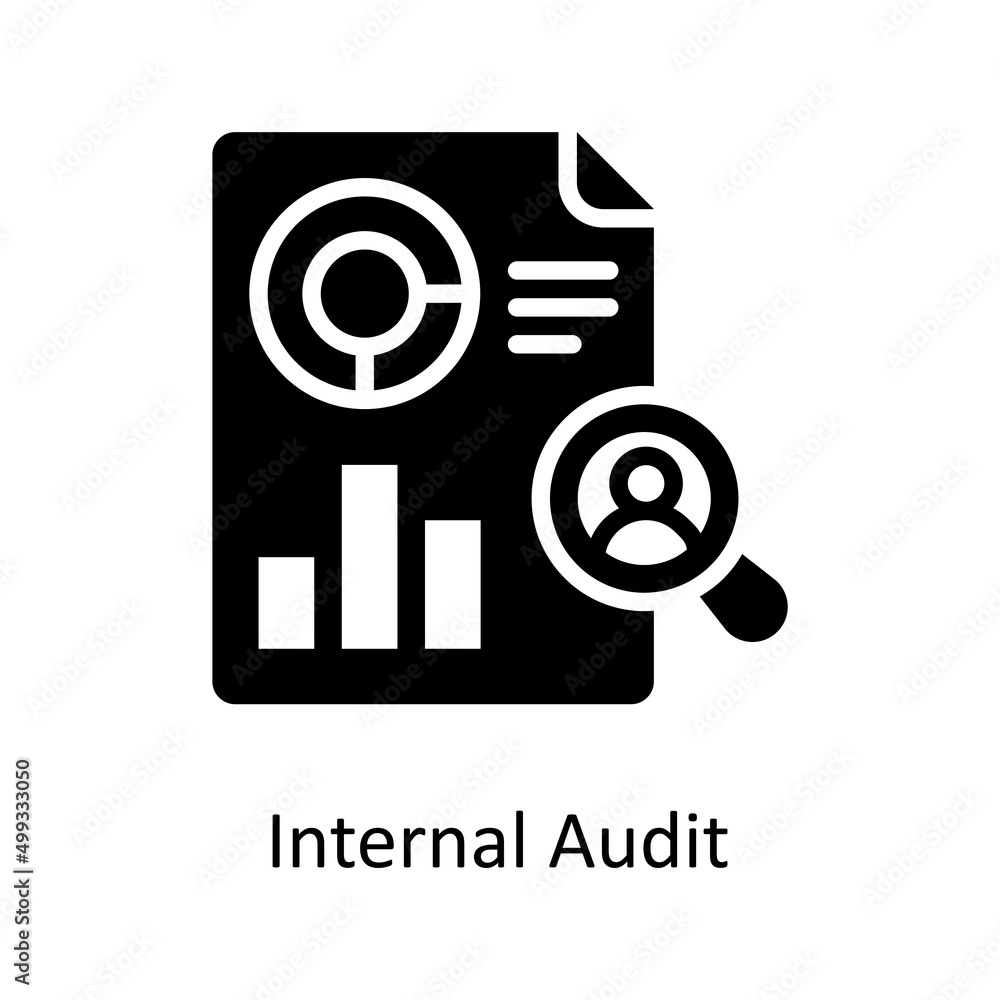Poster internal audit vector solid icons for your digital or print projects.