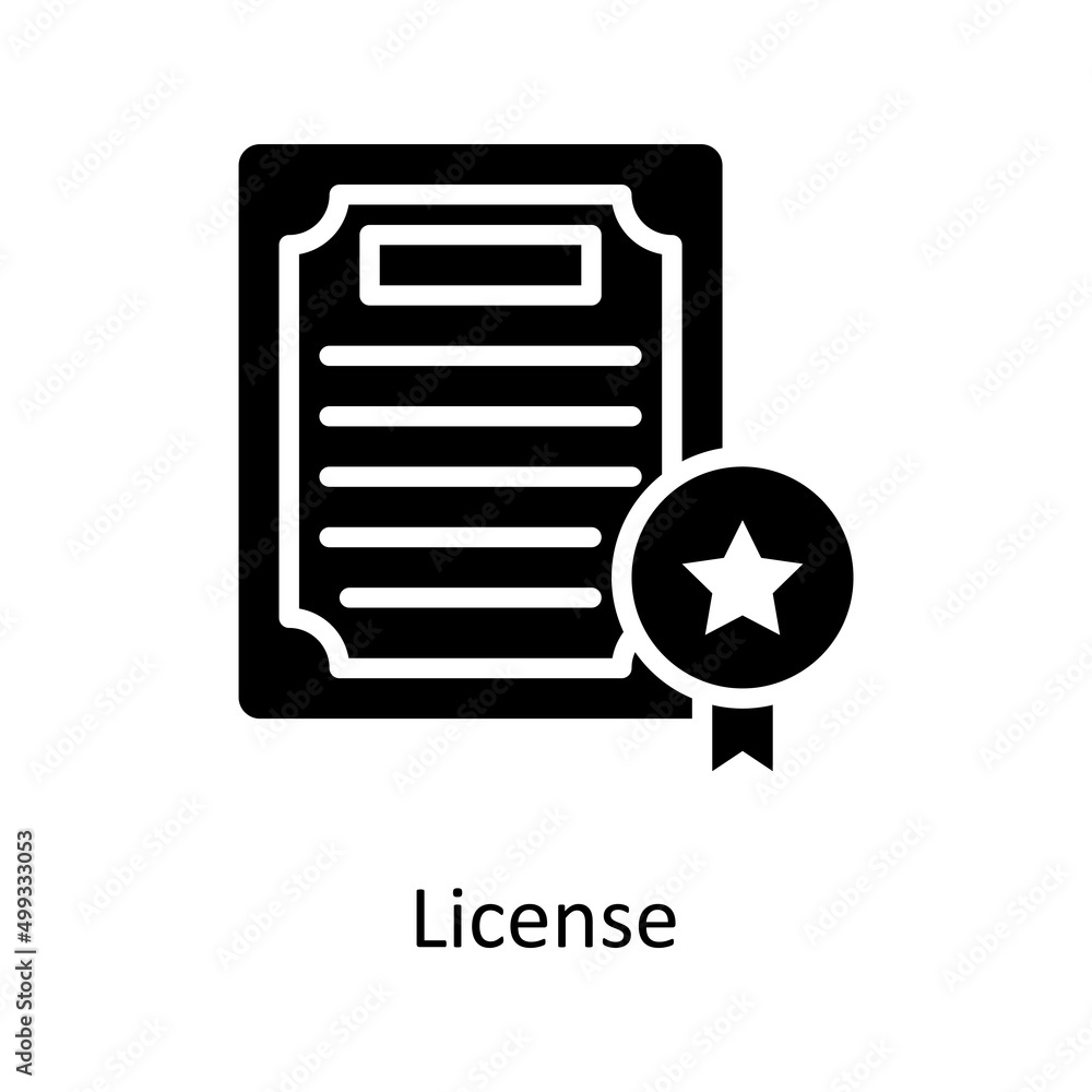 Poster license vector solid icons for your digital or print projects.