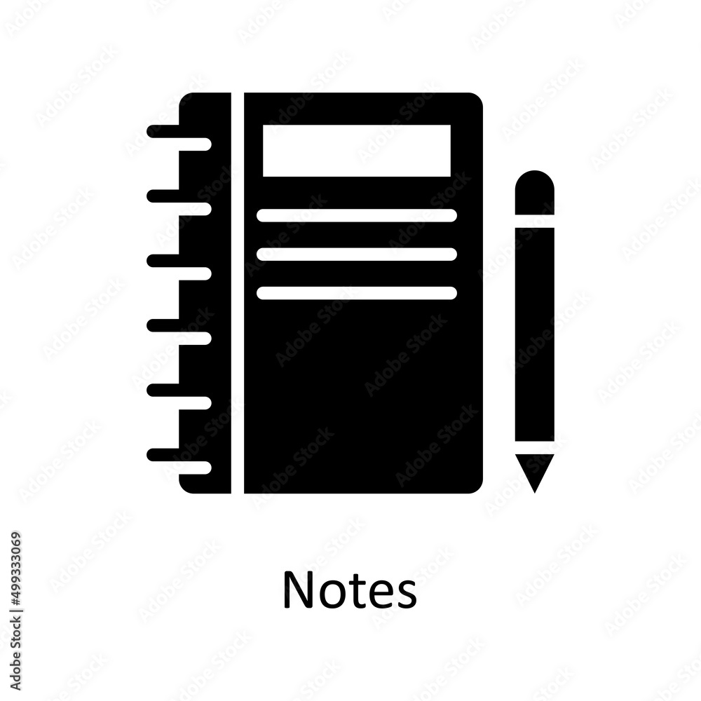 Poster notes vector solid icons for your digital or print projects.