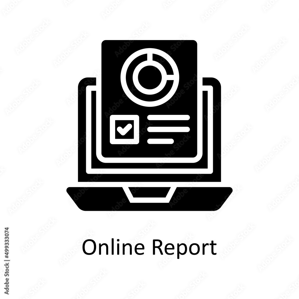 Poster online report vector solid icons for your digital or print projects.