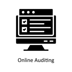 Online Auditing Vector Solid icons for your digital or print projects.
