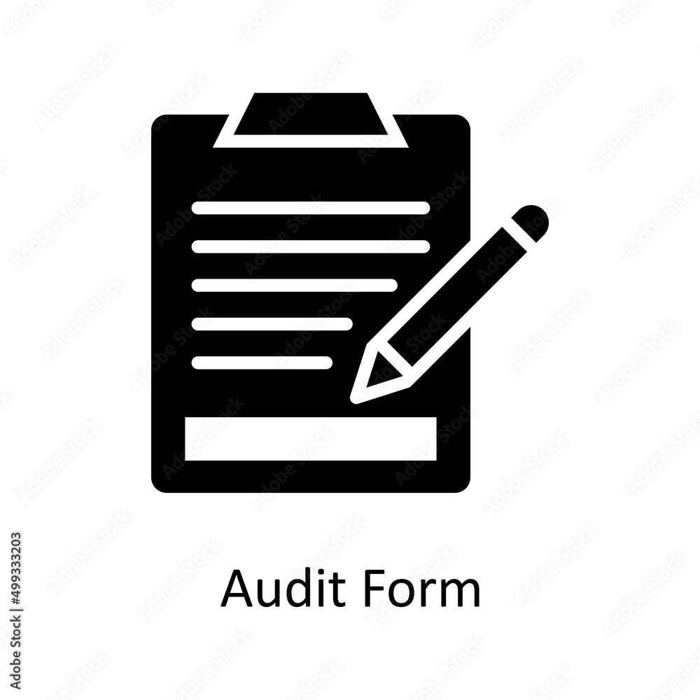 Poster audit form vector solid icons for your digital or print projects.
