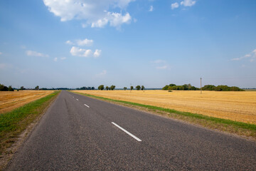 paved highway in the countryside