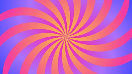Animated abstract background. hypnotic spiral rotation. Simple gradient radial rays. pink and purple banner pop art style. sunlight, flash, sun ray. Retro Art Design. 2d motion graphics backdrop - Powered by Adobe