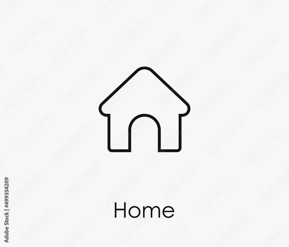Poster home vector icon. editable stroke. symbol in line art style for design, presentation, website or app