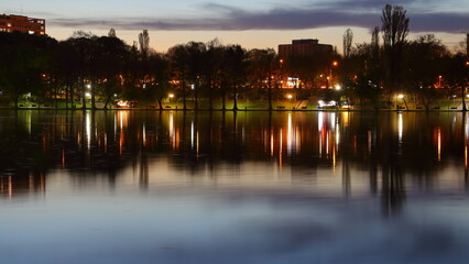 Disco sunset in the park