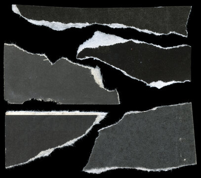 black paper with torn edge texture