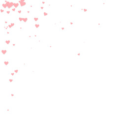Pink heart love confettis. Valentine's day corner
