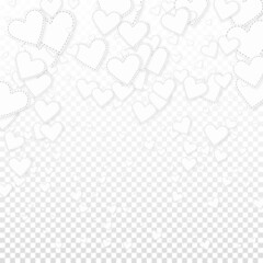 Fototapeta premium White heart love confettis. Valentine's day fallin