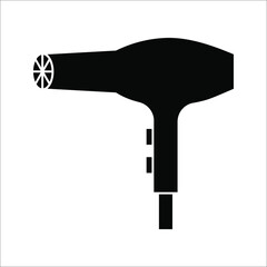 hair dryer line outline icon. vector illustration on white background