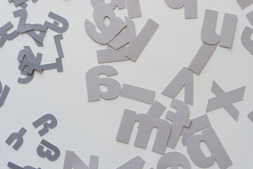 background made of letters