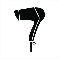 hair dryer line outline icon. vector illustration on white background
