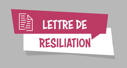 Logo lettre de résiliation.