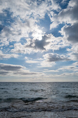 Beach and tropical sea. Colorful ocean beach. landscape of clear turquoise water, Maldives or Hawaii.