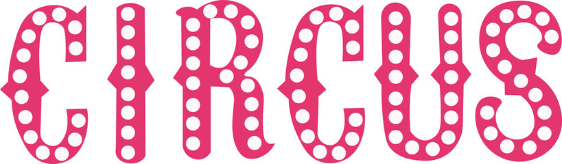 The set includes circus elements illustrations © Dysenkart