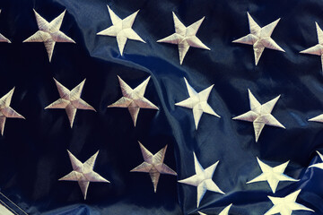 Fototapeta na wymiar True blue. Cropped shot of the American flag.