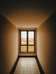 empty room with a window
