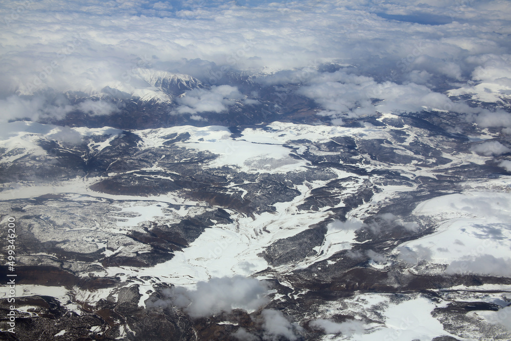 Canvas Prints snow covered mountains