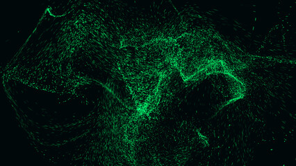 Abstract wave light Particles Background, Bokeh Particles 3d rendering illustration