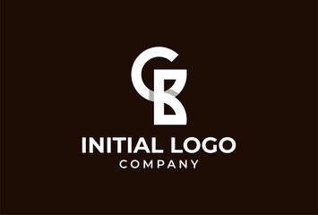 Initial letter GB or BG logo design vector illustration