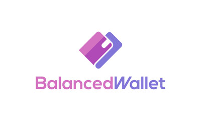 vector graphic illustration logo design for pictogram logogram wallet or digital wallet