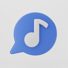 3D chat bubble icon chatting balloon notification mail message 3D render Illustration