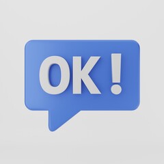 3D chat bubble icon chatting balloon notification mail message 3D render Illustration