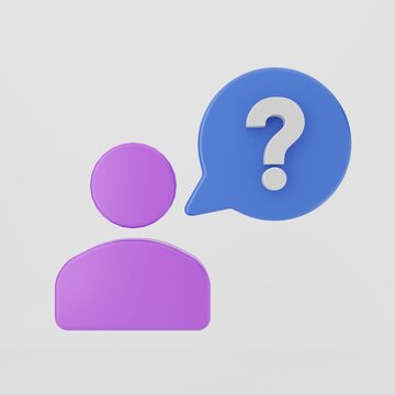 3D chat bubble icon chatting balloon notification mail message 3D render Illustration