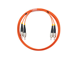 Fototapeta premium Fiber Optic Cable on isolated white background