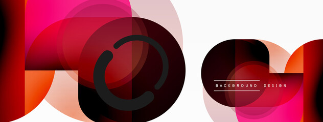 Creative geometric wallpaper. Minimal circle triangle and square line abstract background. Vector illustration for wallpaper banner background or landing page