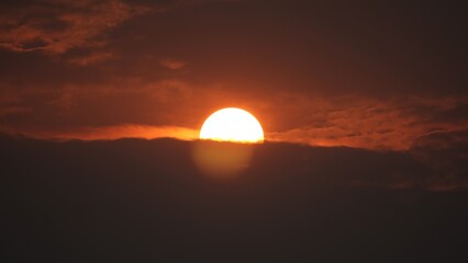 sunset over the lake