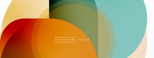 Creative geometric wallpaper. Minimal circle triangle and square line abstract background. Vector illustration for wallpaper banner background or landing page