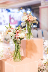 bouquet of roses in a box