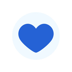 Likes in shape of heart. Blue like icon or emoticon. Vector illlustration isolated in white background