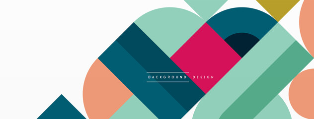 Obraz premium Beautiful abstract background. Circles, triangle shapes, and squares. Minimal geometric template for wallpaper, banner, background or landing