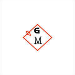 G M letter logo design, G m icon design, gm vector logo