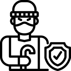burglary outline icon
