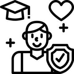 child insurance outline icon